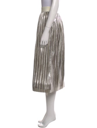 Alice + Olivia Pleated Accents Midi Length Skirt