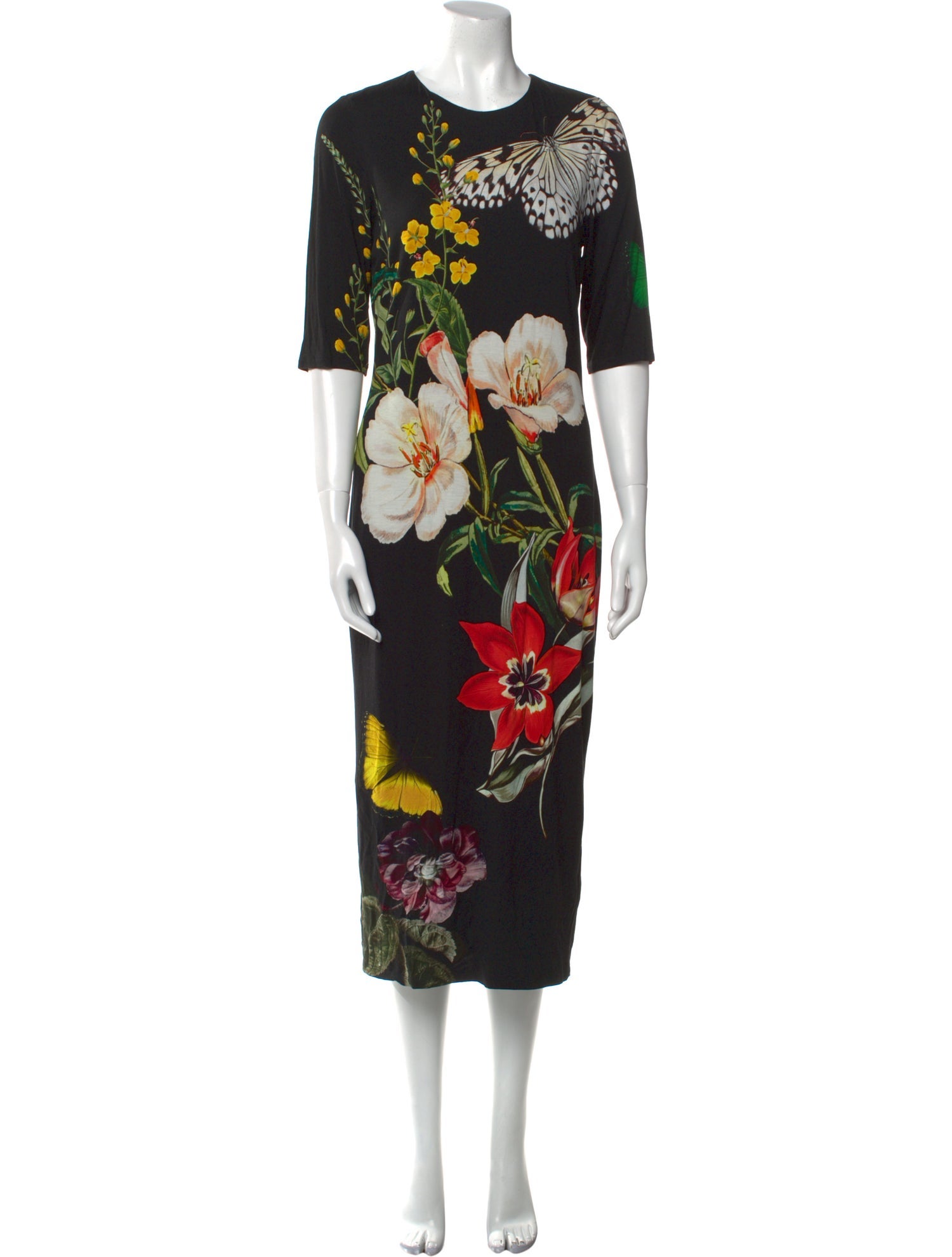 Alice + Olivia Floral Print Long Dress
