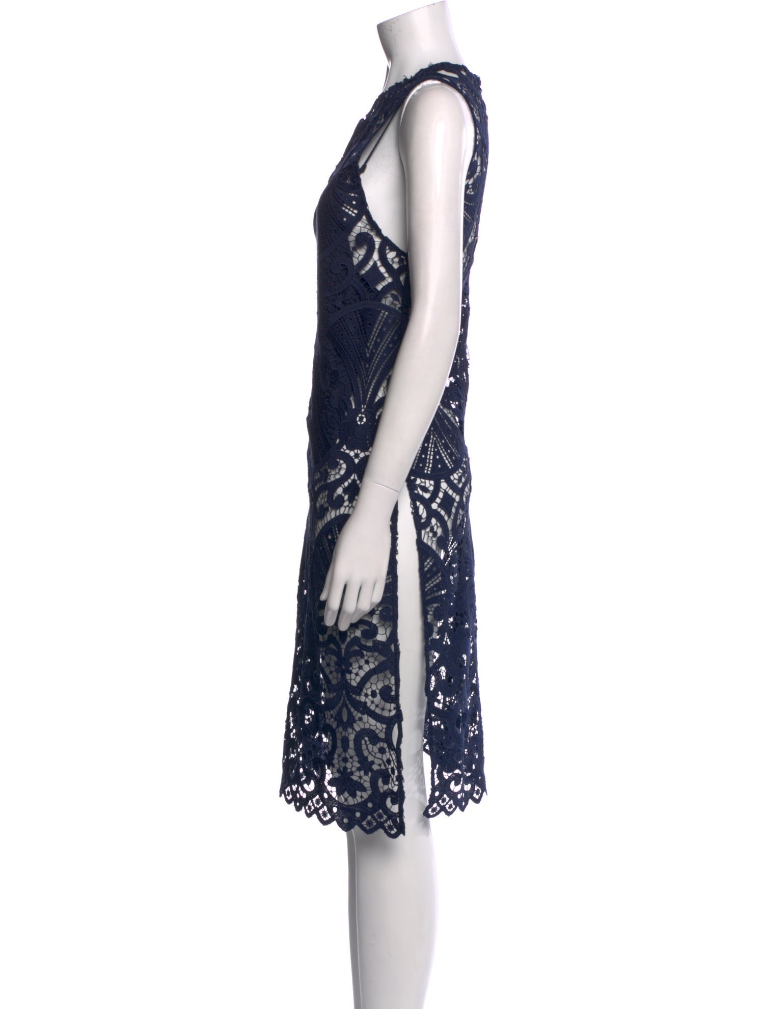 Alice + Olivia Lace Pattern Crew Neck Tunic