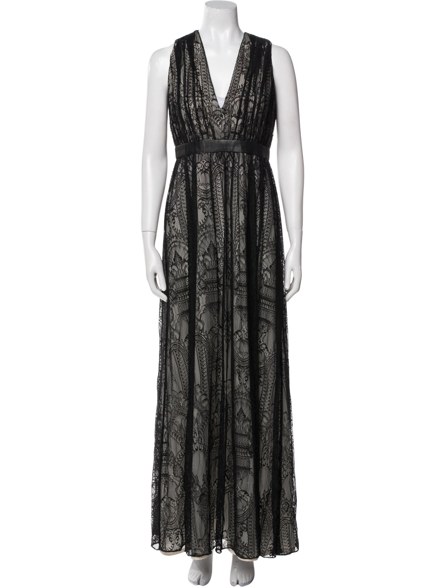 Alice + Olivia Lace Pattern Long Dress
