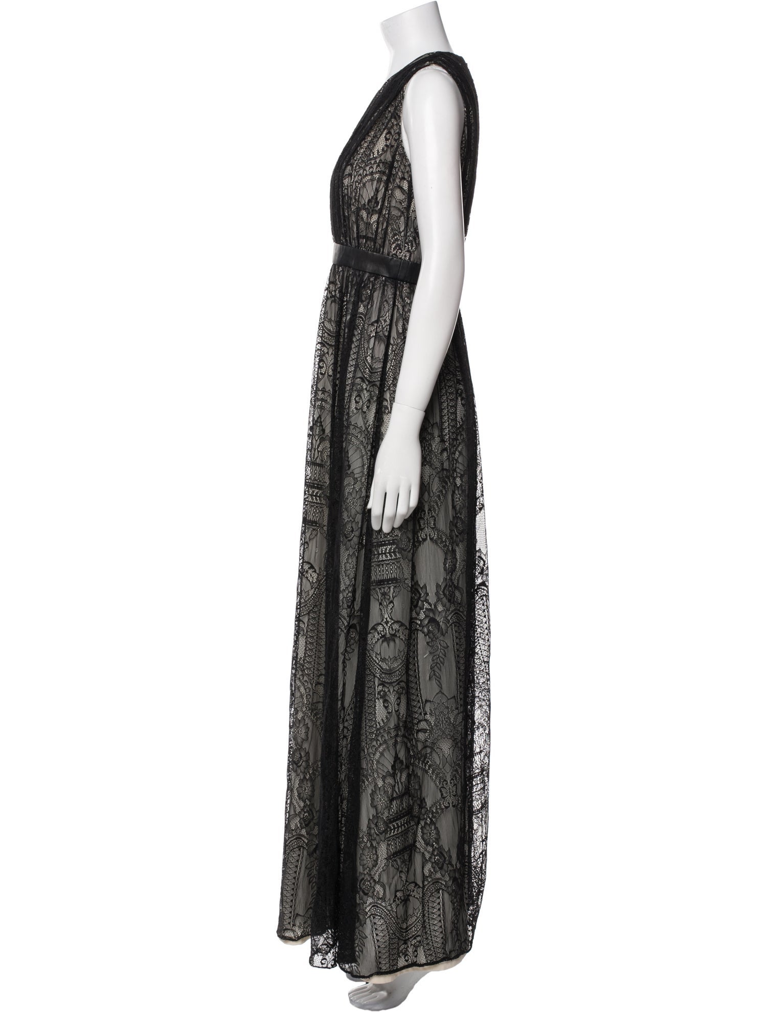 Alice + Olivia Lace Pattern Long Dress