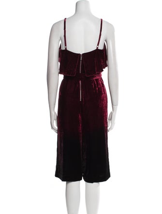 Alice + Olivia Velvet Square Neckline Romper