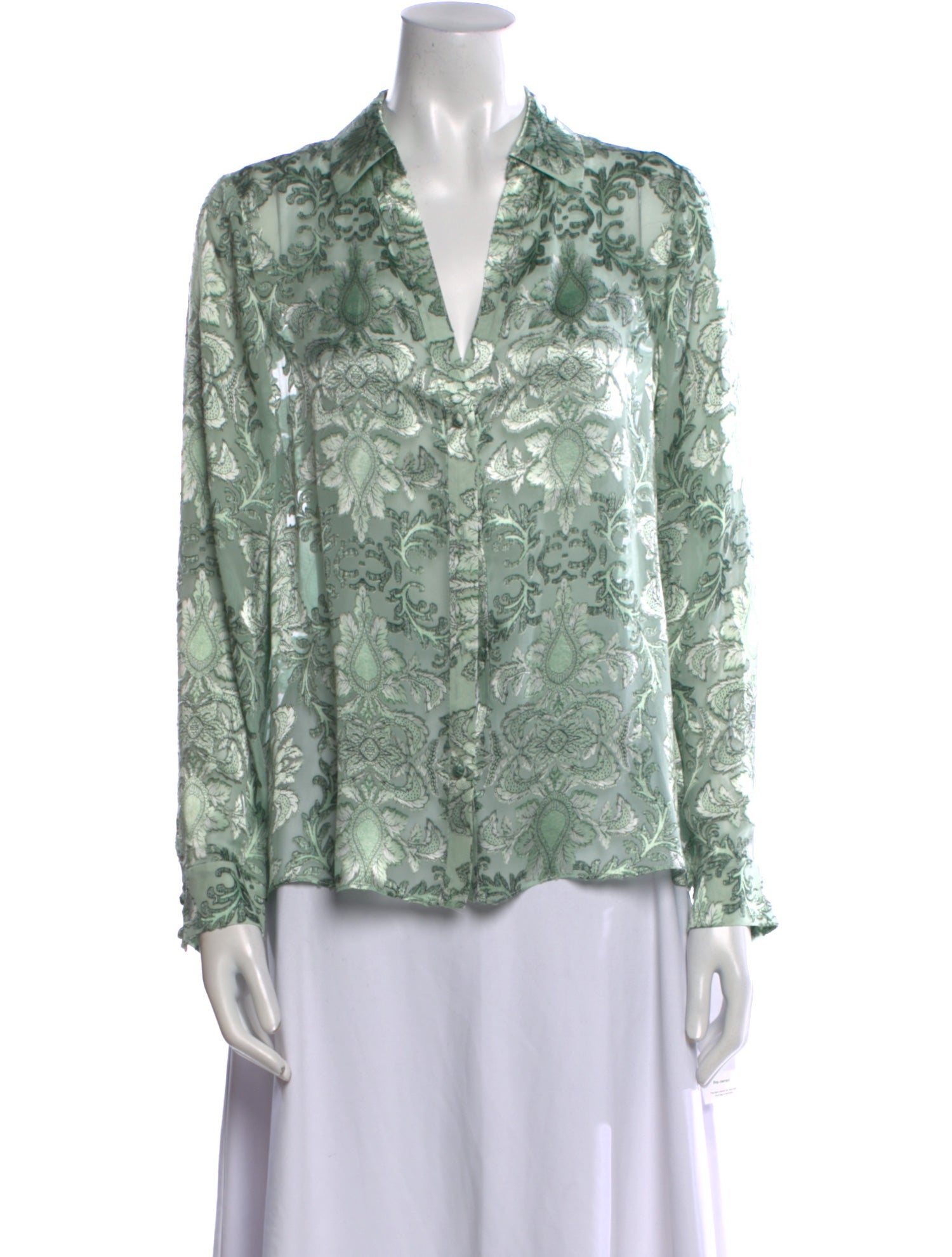 Alice + Olivia Floral Print V-Neck Blouse