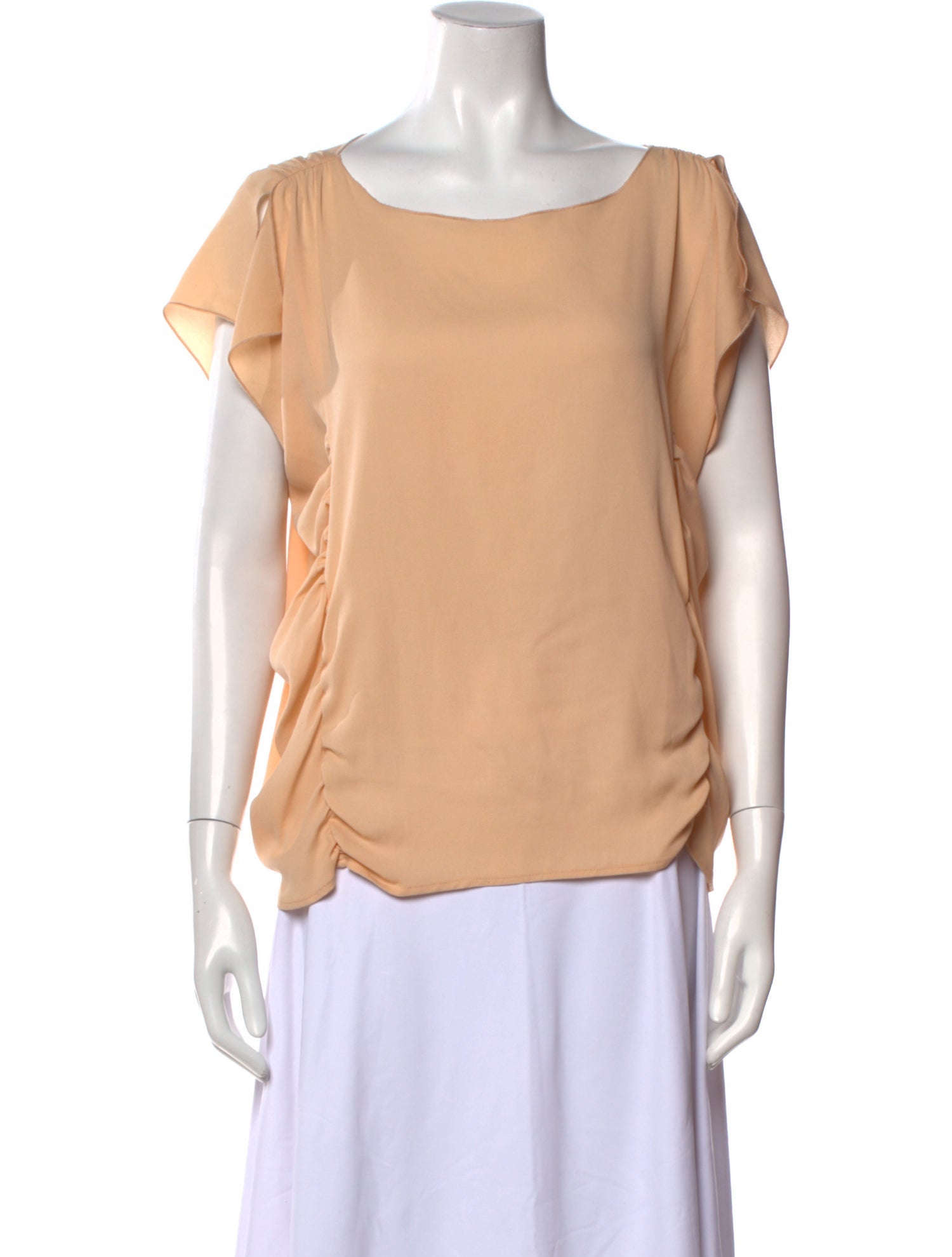 Alice + Olivia Silk Bateau Neckline Blouse