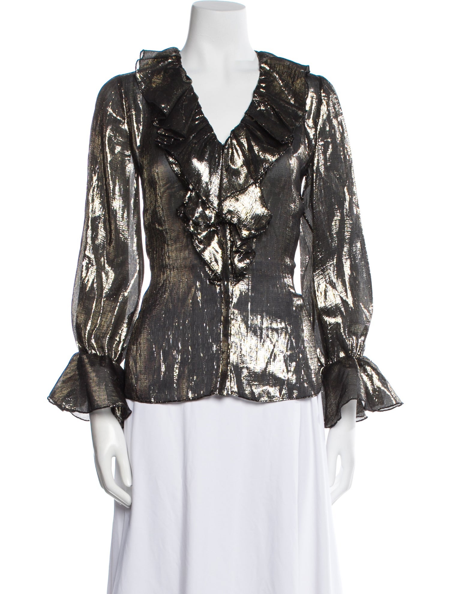 Alice + Olivia Silk Printed Blouse