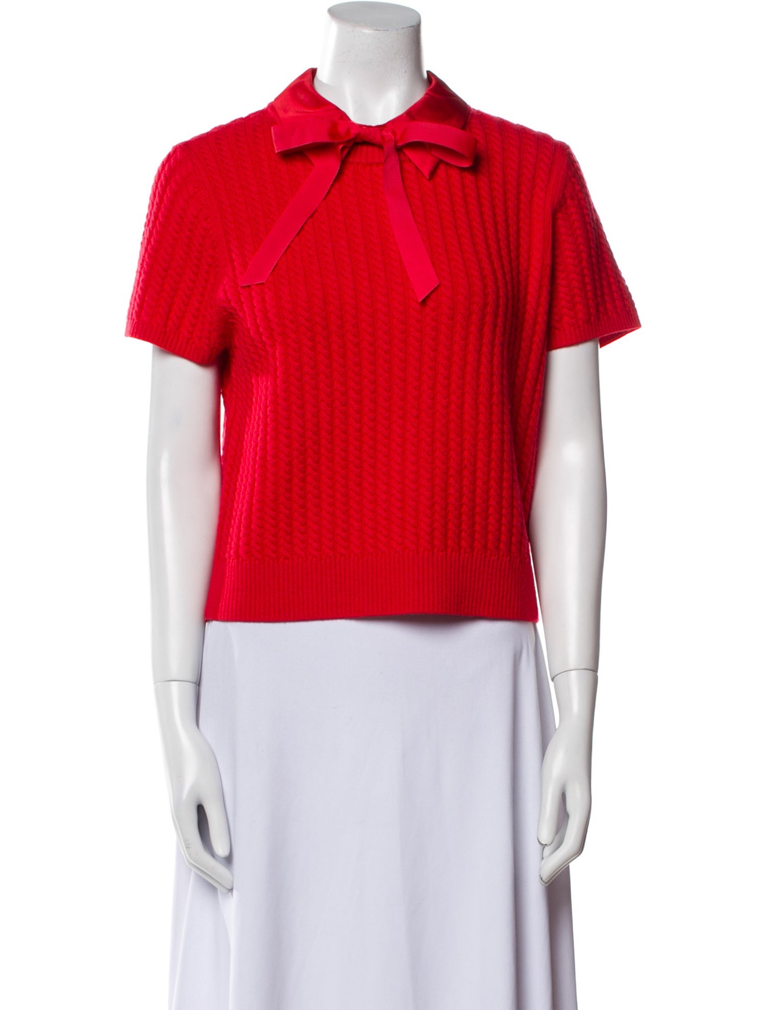 Alice + Olivia Wool Short Sleeve Polo