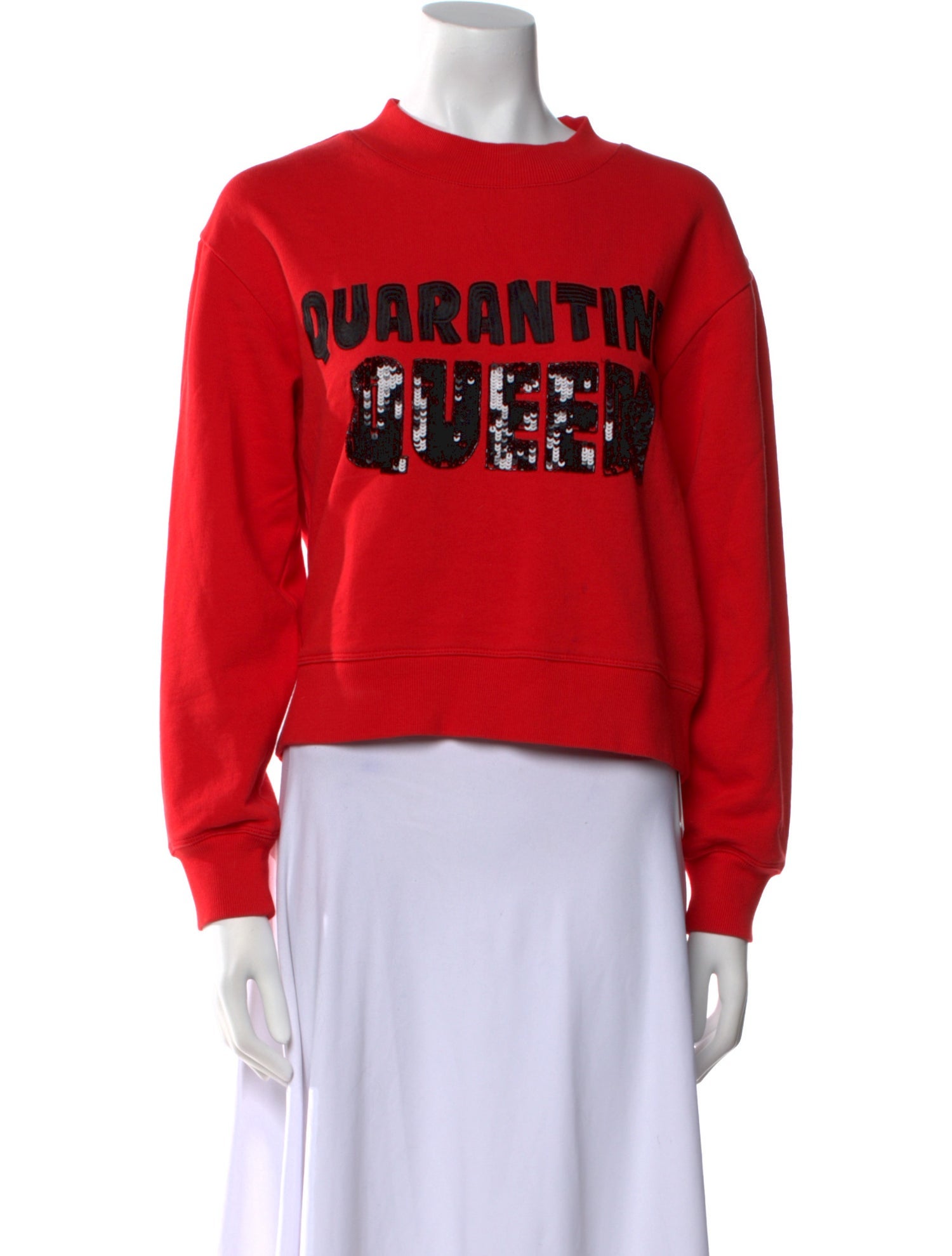 Alice + Olivia Graphic Print Crew Neck Sweatshirt