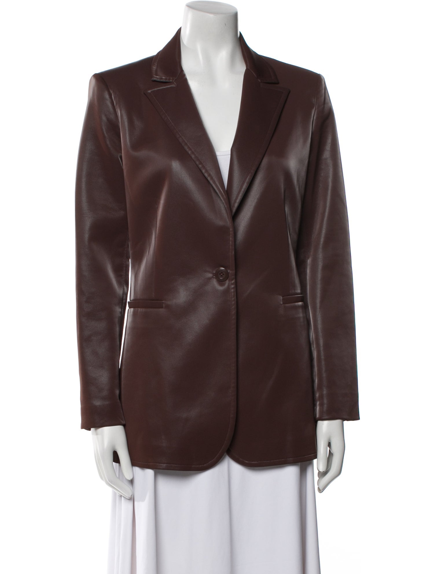 Alice + Olivia Faux Leather Blazer