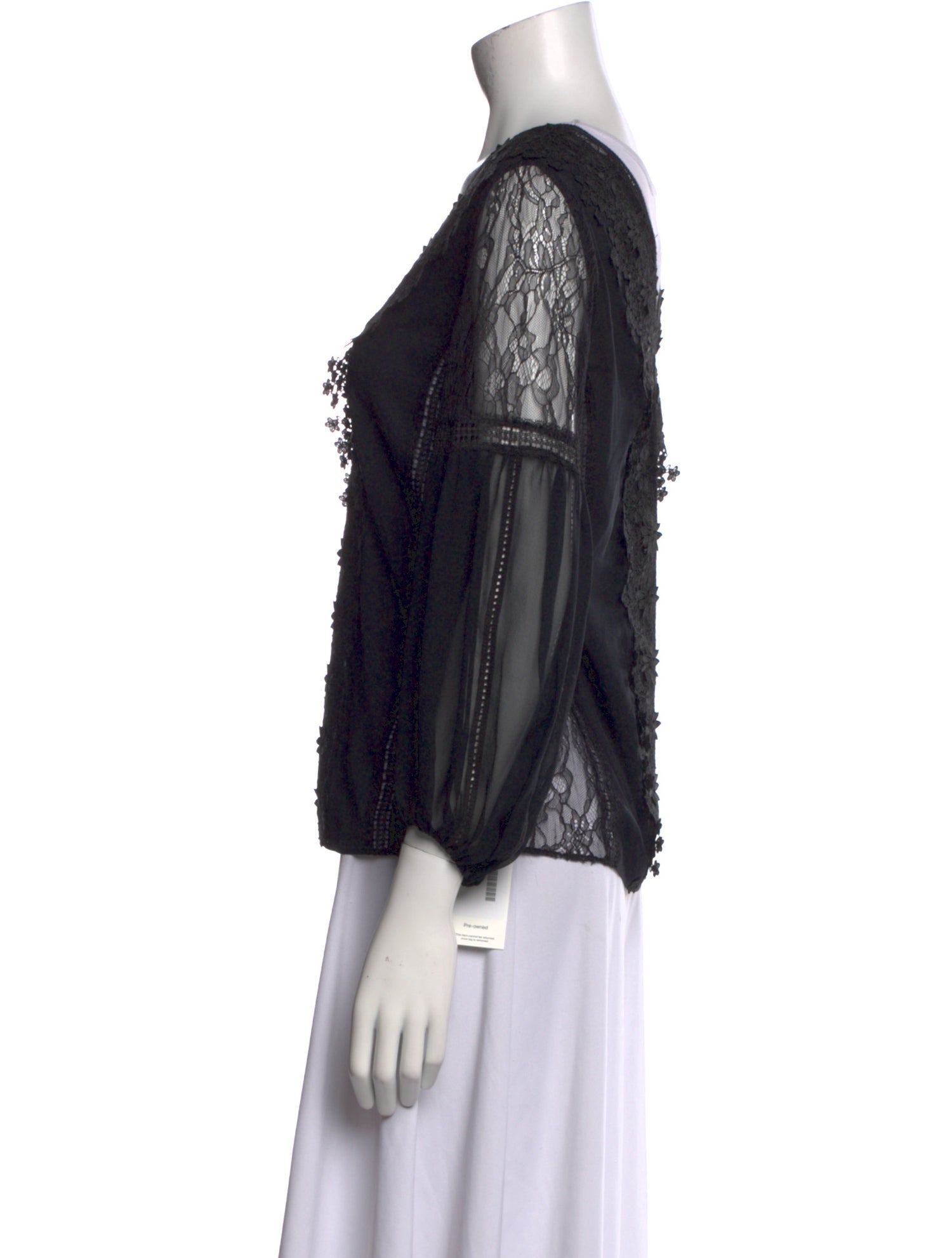 Alice + Olivia Silk V-Neck Blouse