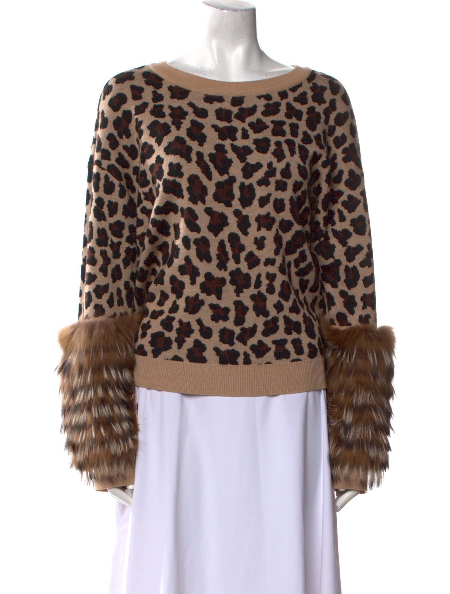 Alice + Olivia Wool Animal Print Sweater