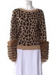 Alice + Olivia Wool Animal Print Sweater