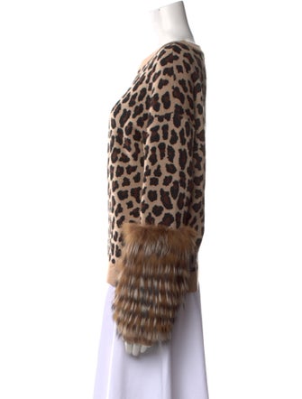 Alice + Olivia Wool Animal Print Sweater
