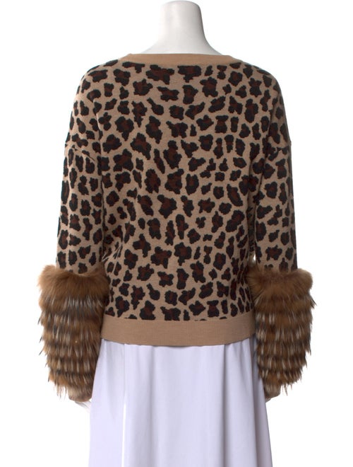 Alice + Olivia Wool Animal Print Sweater