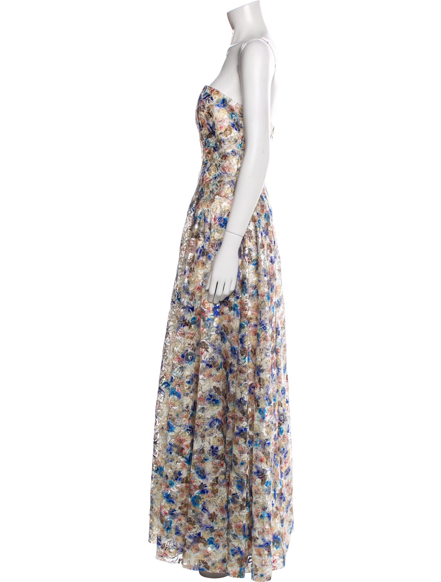 Alice + Olivia Floral Print Long Dress