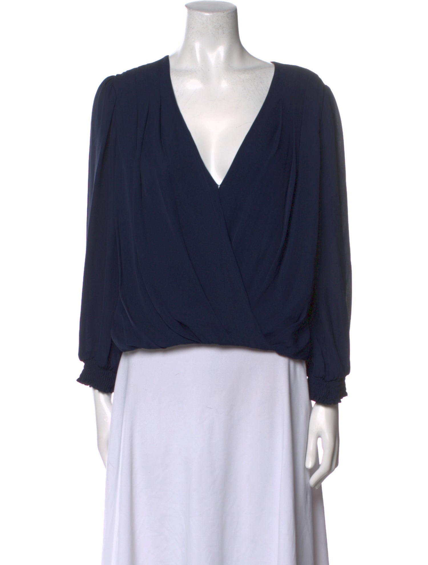 Alice + Olivia Silk V-Neck Blouse