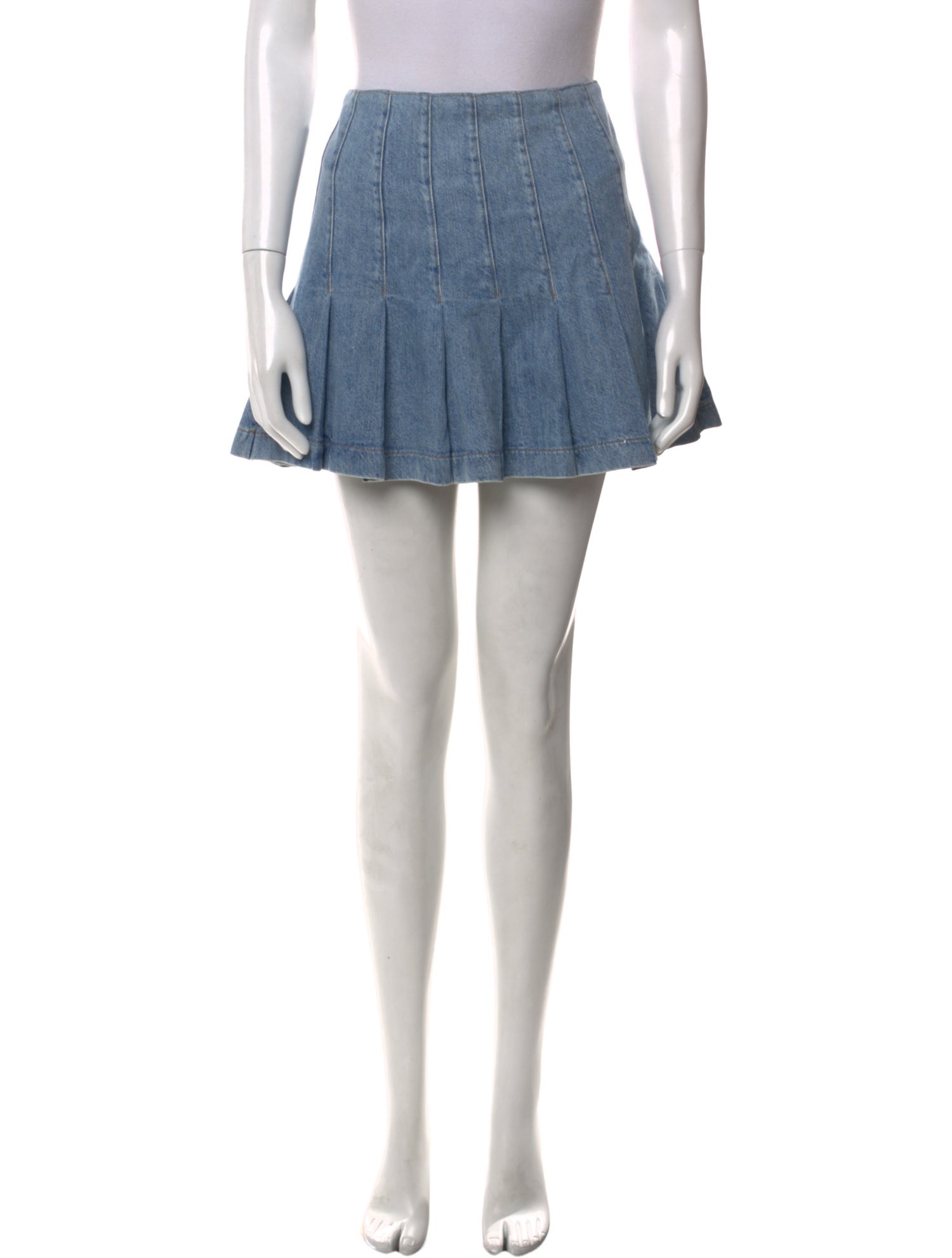 Alice + Olivia Pleated Accents Mini Skirt