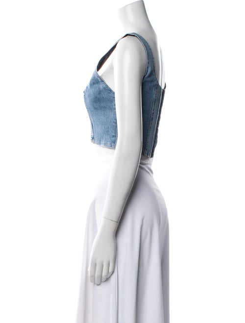 Alice + Olivia Square Neckline Sleeveless Crop Top