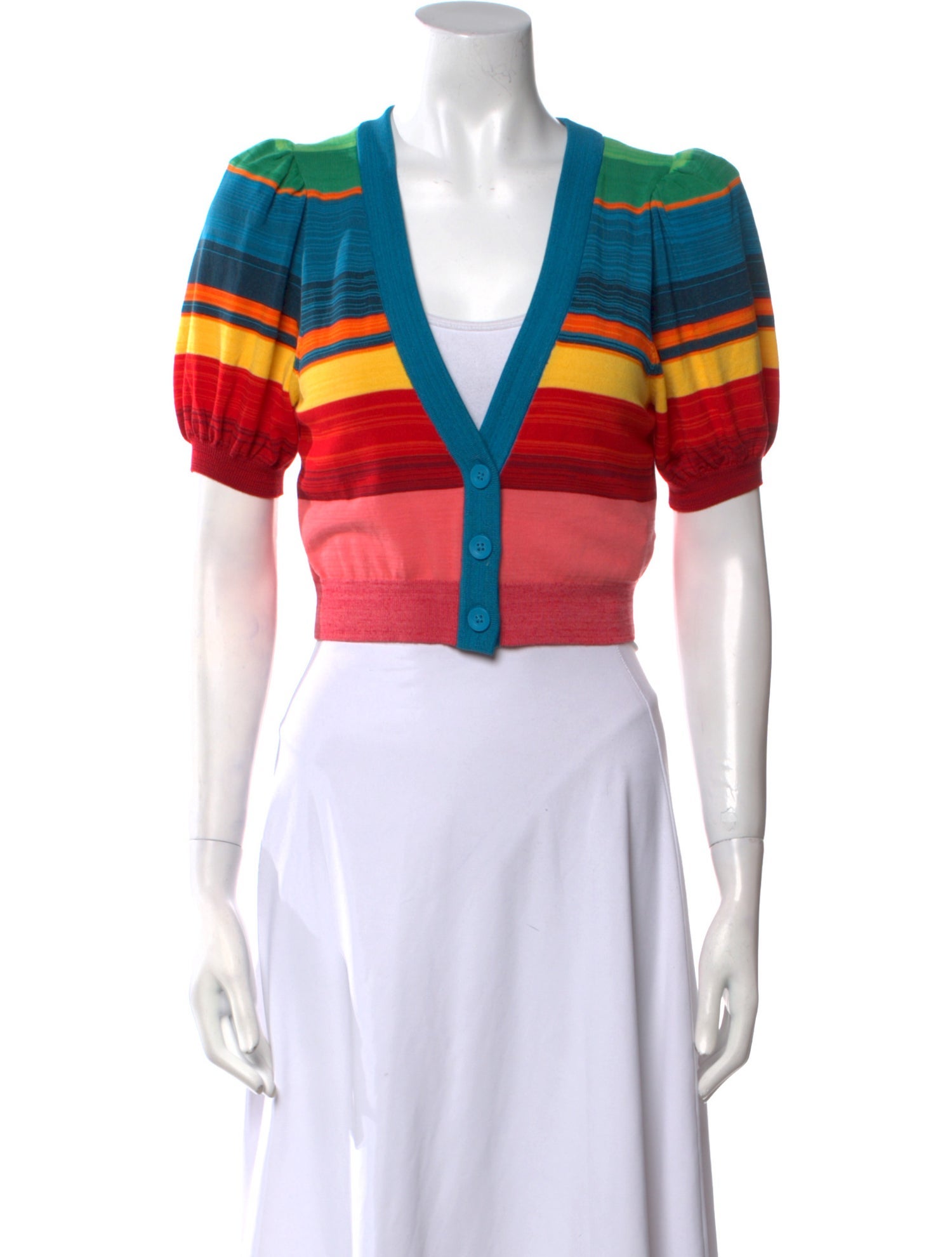 Alice + Olivia Striped V-Neck Sweater w/ Tags