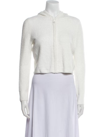 Alice + Olivia Nylon V-Neck Crop Top