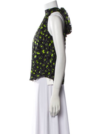 Alice + Olivia Animal Print Halterneck Crop Top