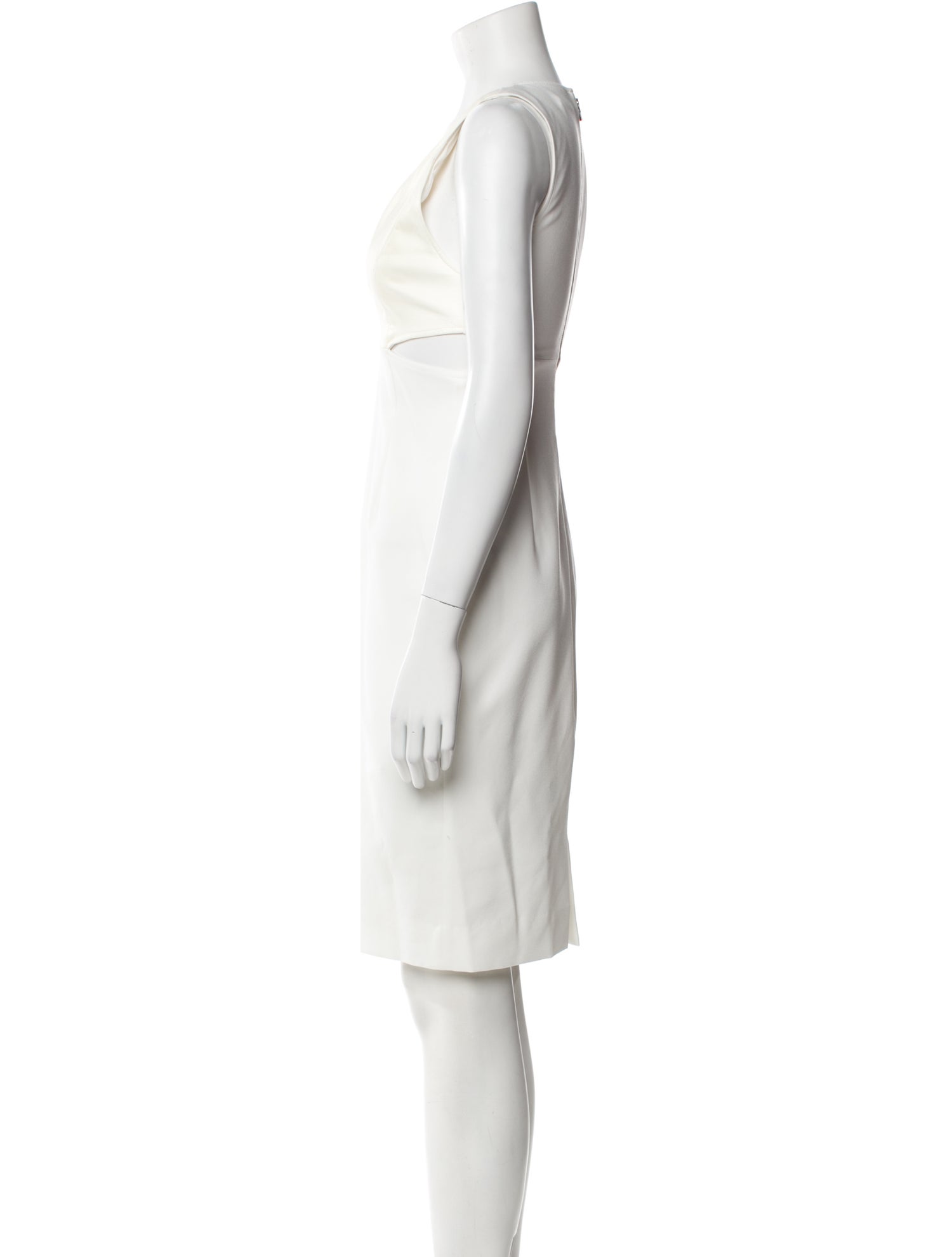 Alice + Olivia Lamb Leather Knee-Length Dress