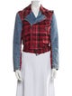 Alice + Olivia Plaid Print Biker Jacket