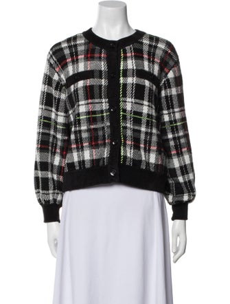 Alice + Olivia Plaid Print Evening Jacket