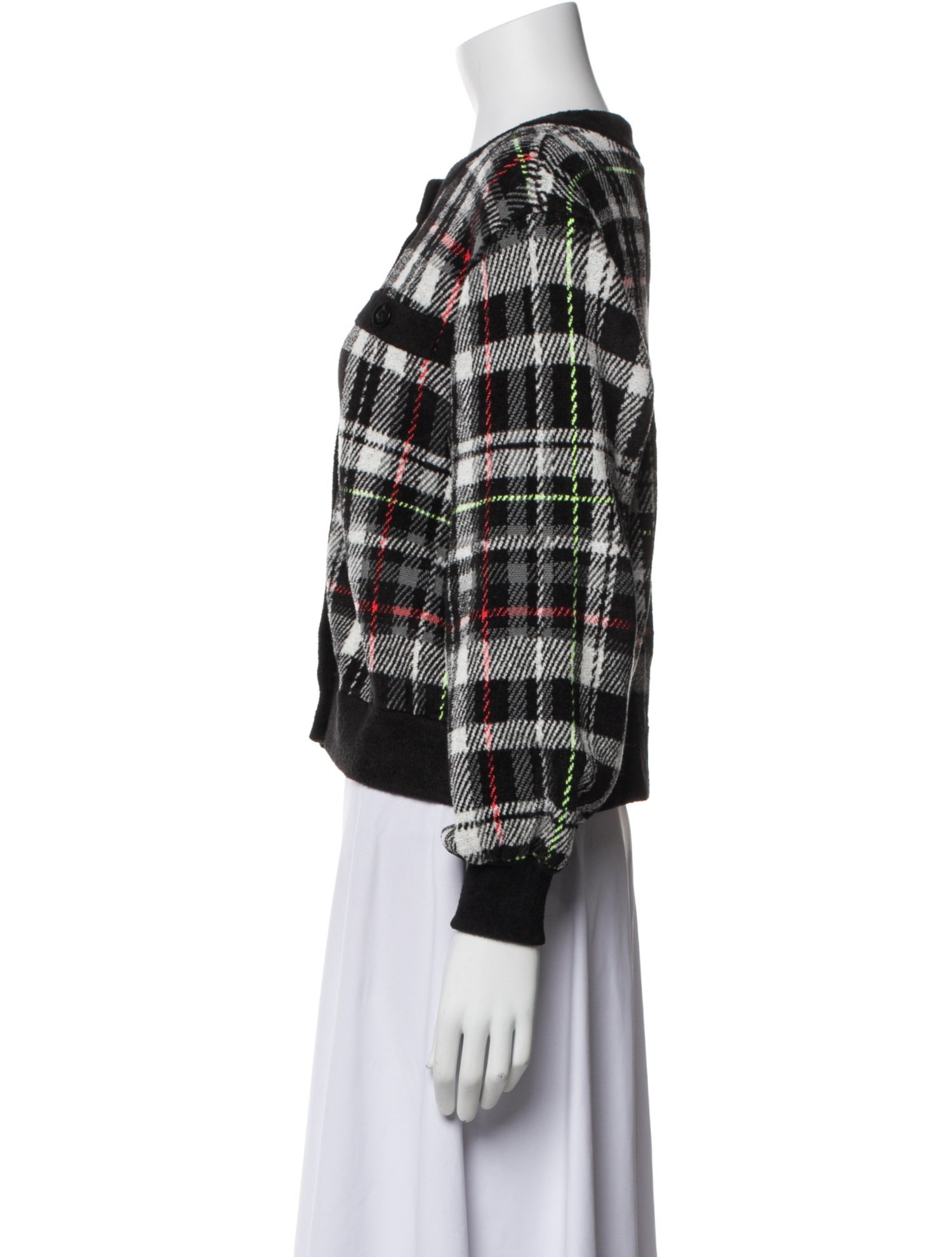 Alice + Olivia Plaid Print Evening Jacket