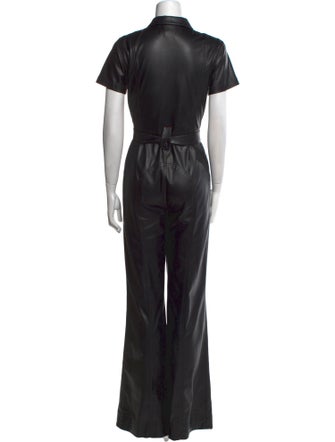 Alice + Olivia Faux Leather Jumpsuit