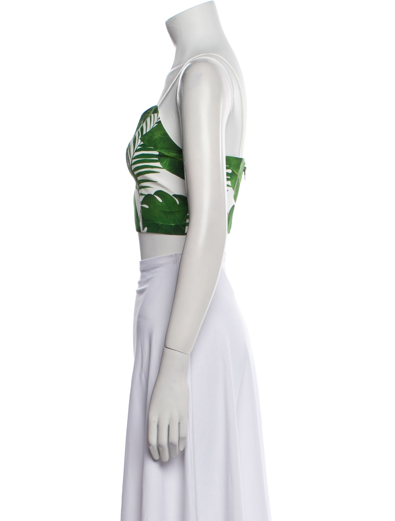 Alice + Olivia Silk Printed Crop Top