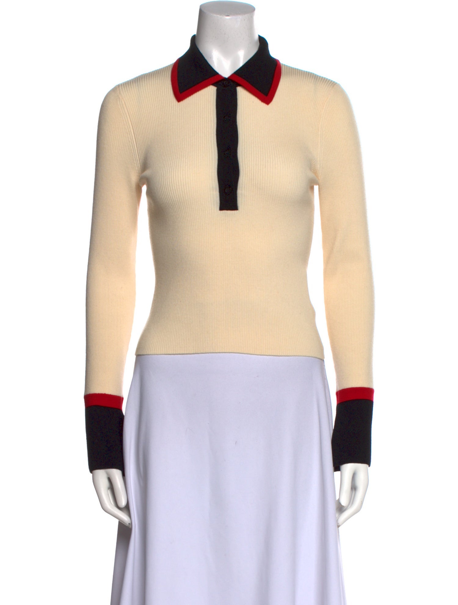 Alice + Olivia Wool Colorblock Pattern Sweater