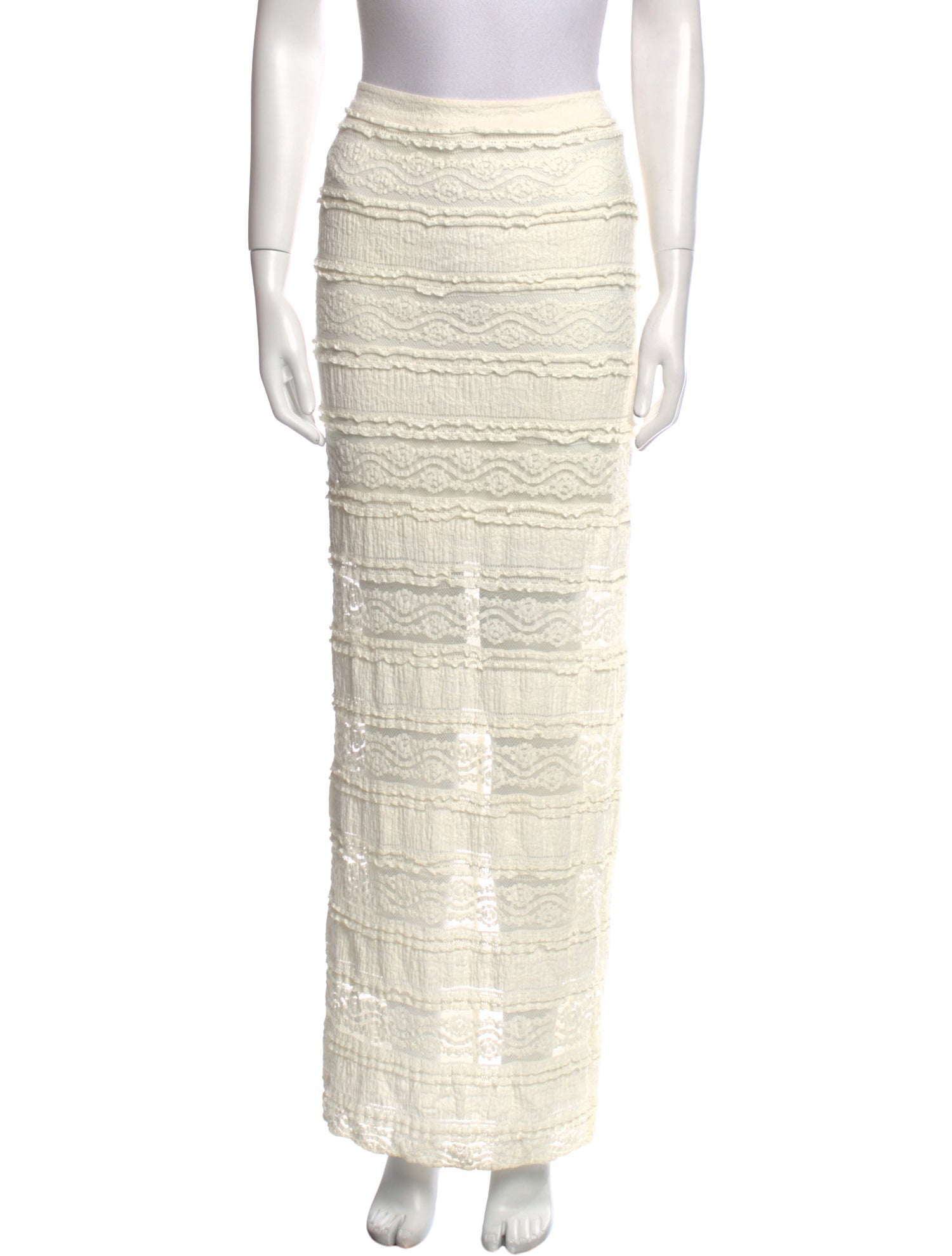 Alice + Olivia Lace Pattern Long Skirt