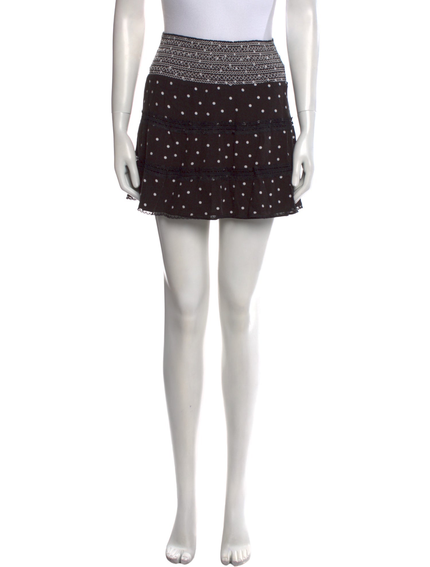 Alice + Olivia Polka Dot Print Mini Skirt