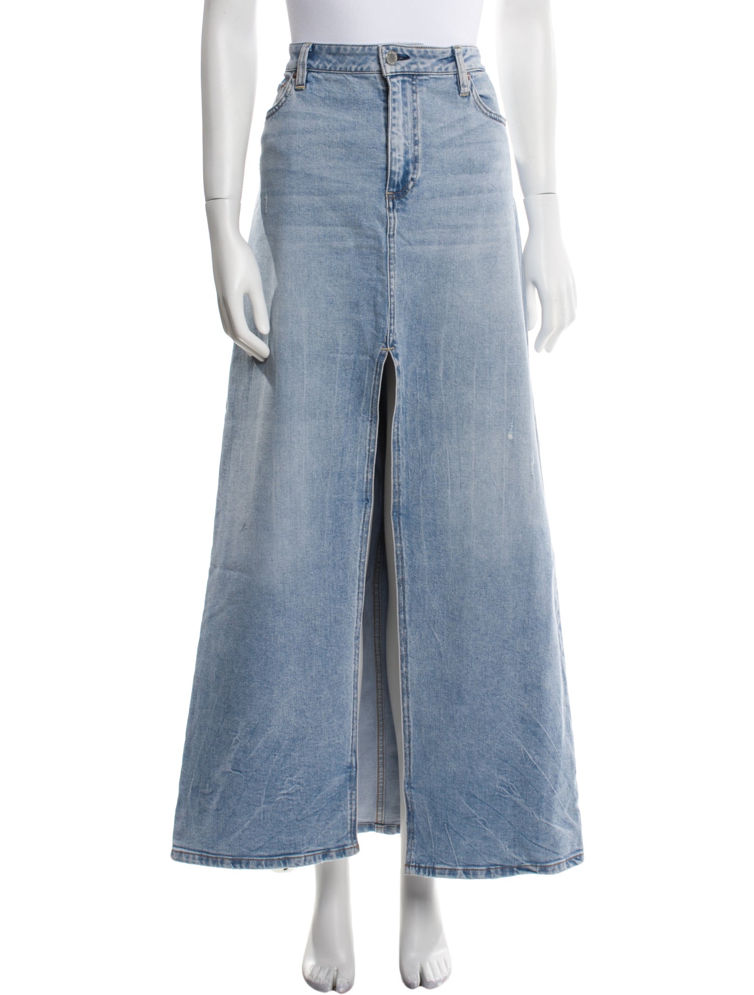 Alice + Olivia Distressed Accents Midi Length Skirt