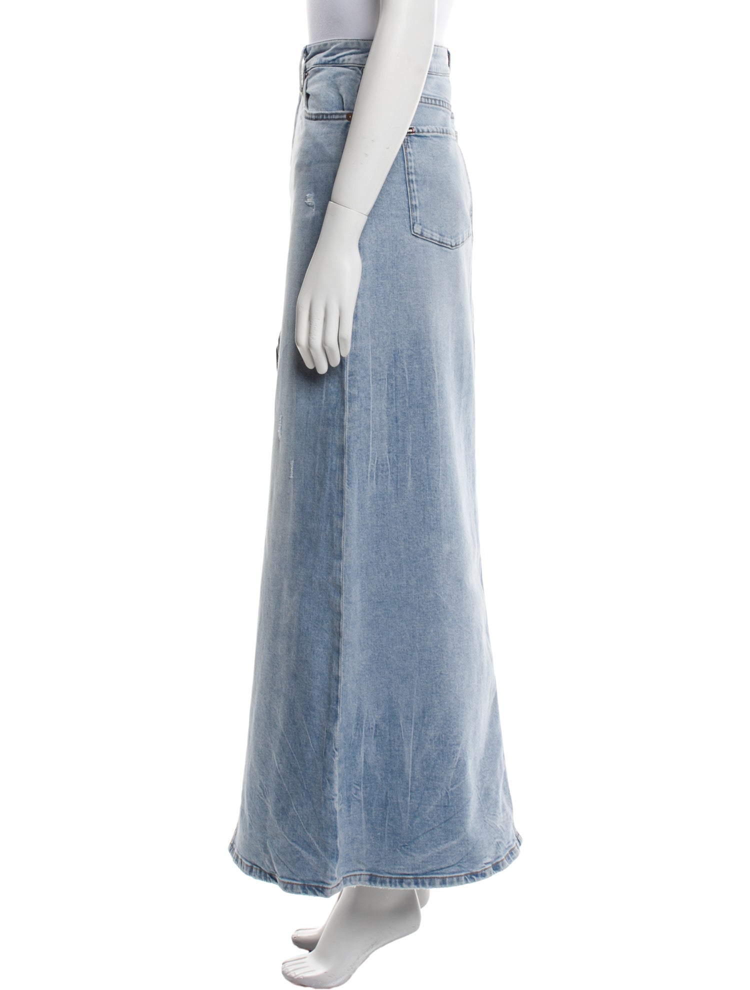 Alice + Olivia Distressed Accents Midi Length Skirt