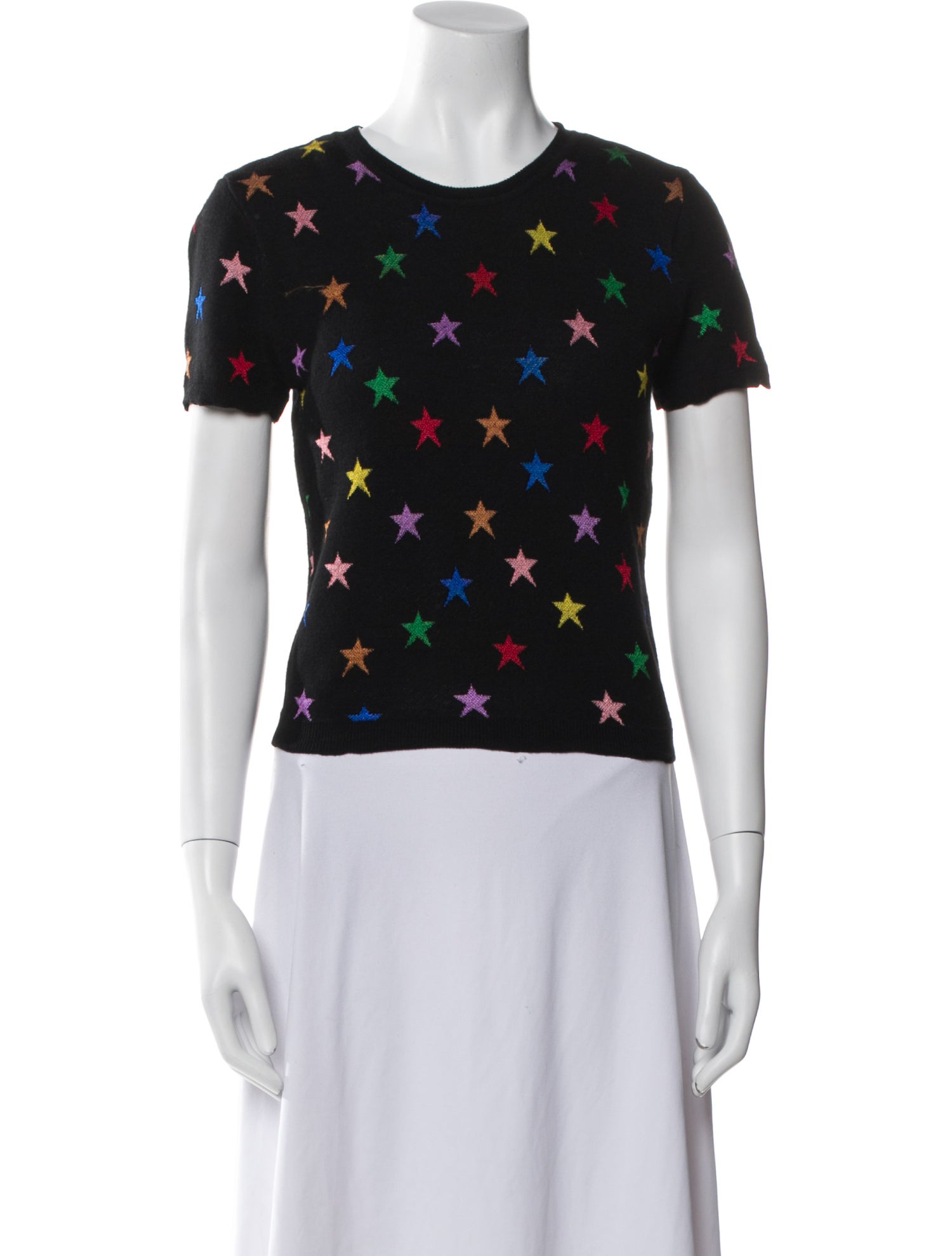 Alice + Olivia Printed Crew Neck Sweater