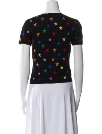 Alice + Olivia Printed Crew Neck Sweater