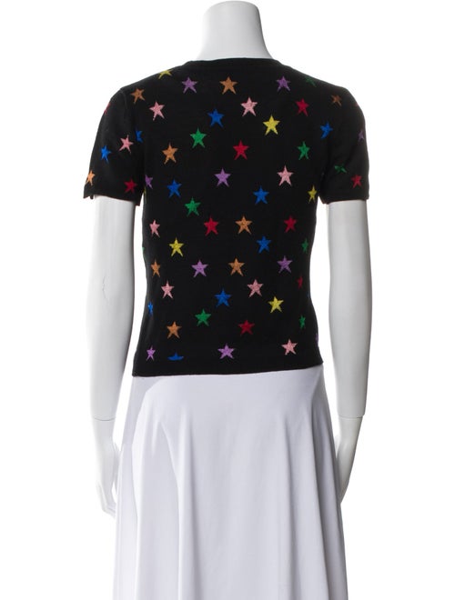 Alice + Olivia Printed Crew Neck Sweater
