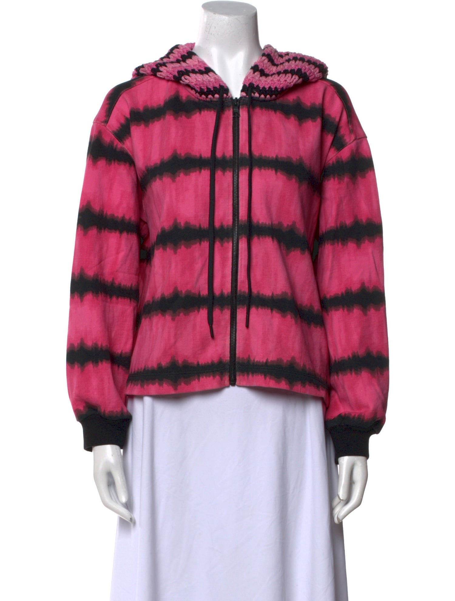 Alice + Olivia Striped Crew Neck Sweatshirt