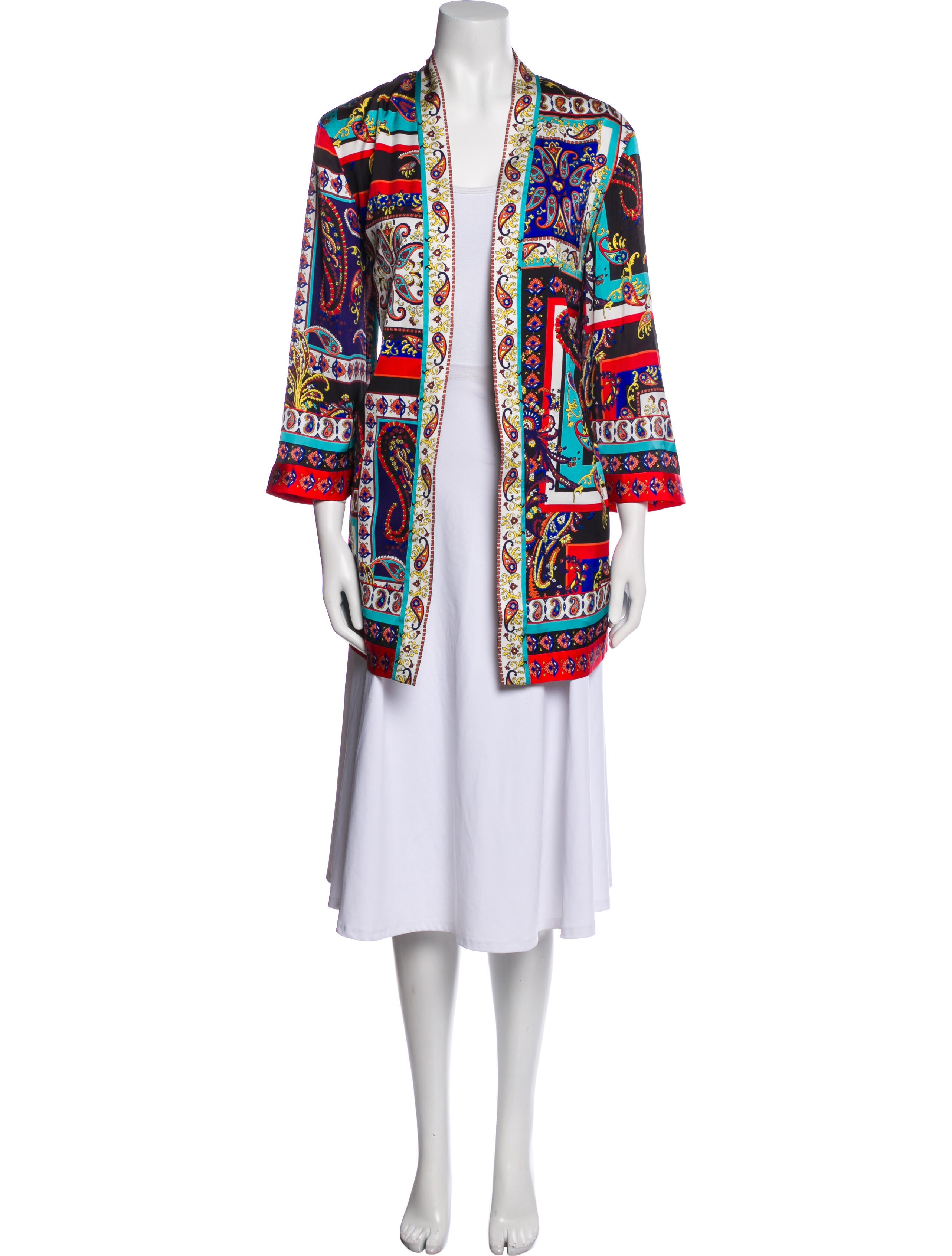 Alice + Olivia Printed Open Front Tunic