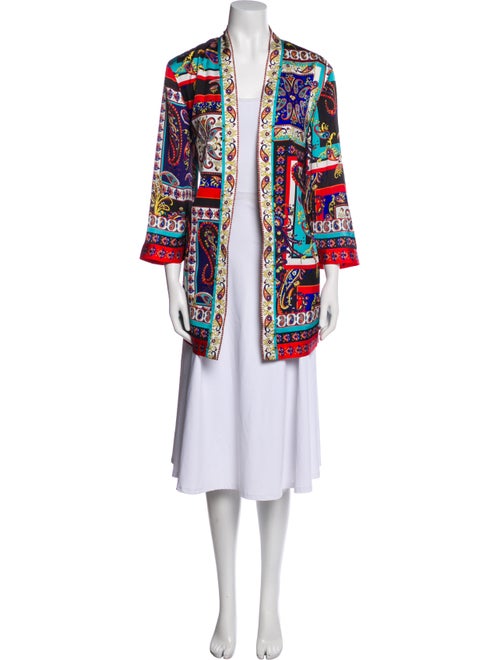 Alice + Olivia Printed Open Front Tunic