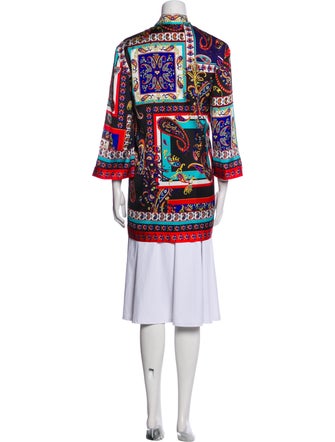 Alice + Olivia Printed Open Front Tunic