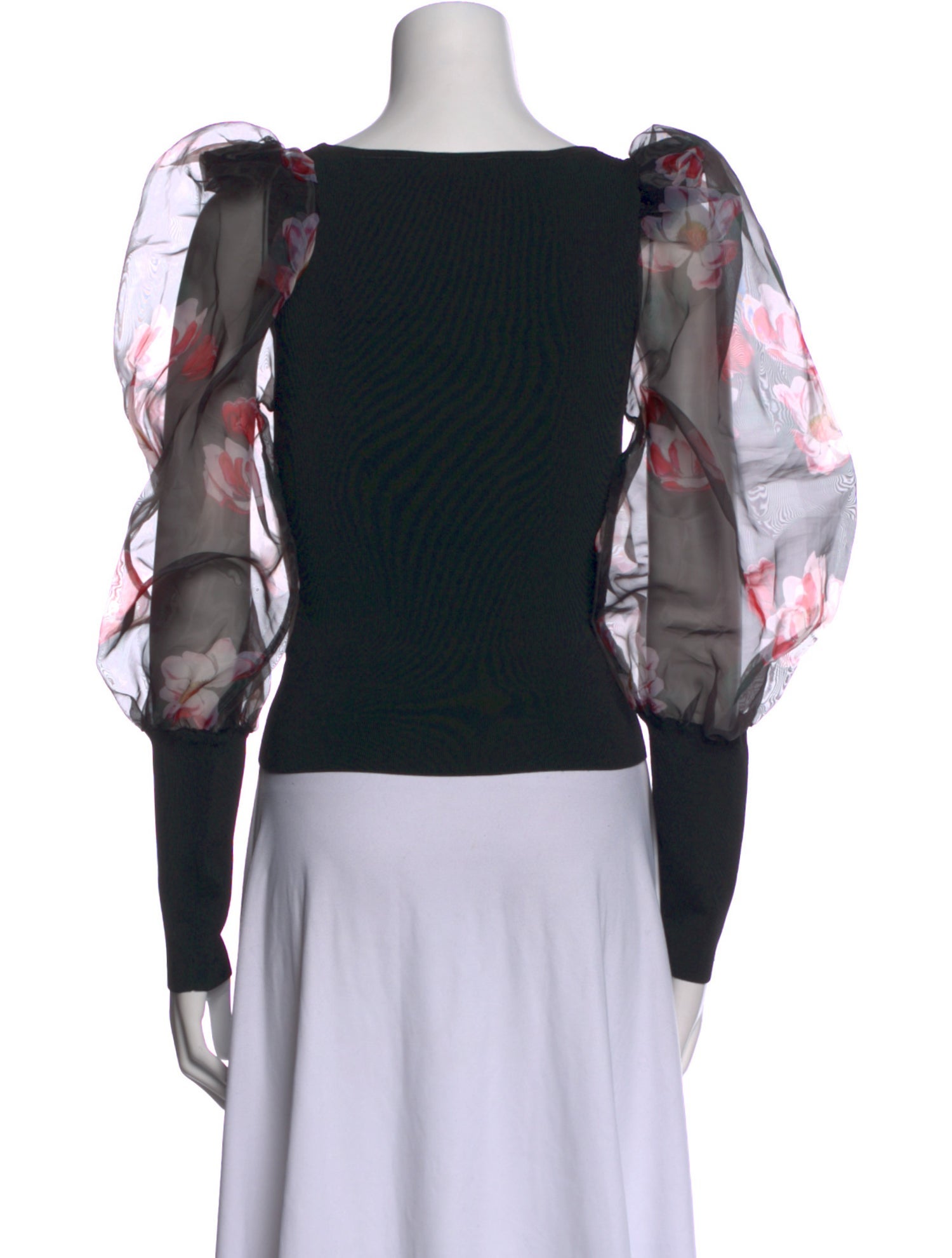 Alice + Olivia Floral Print Square Neckline Crop Top