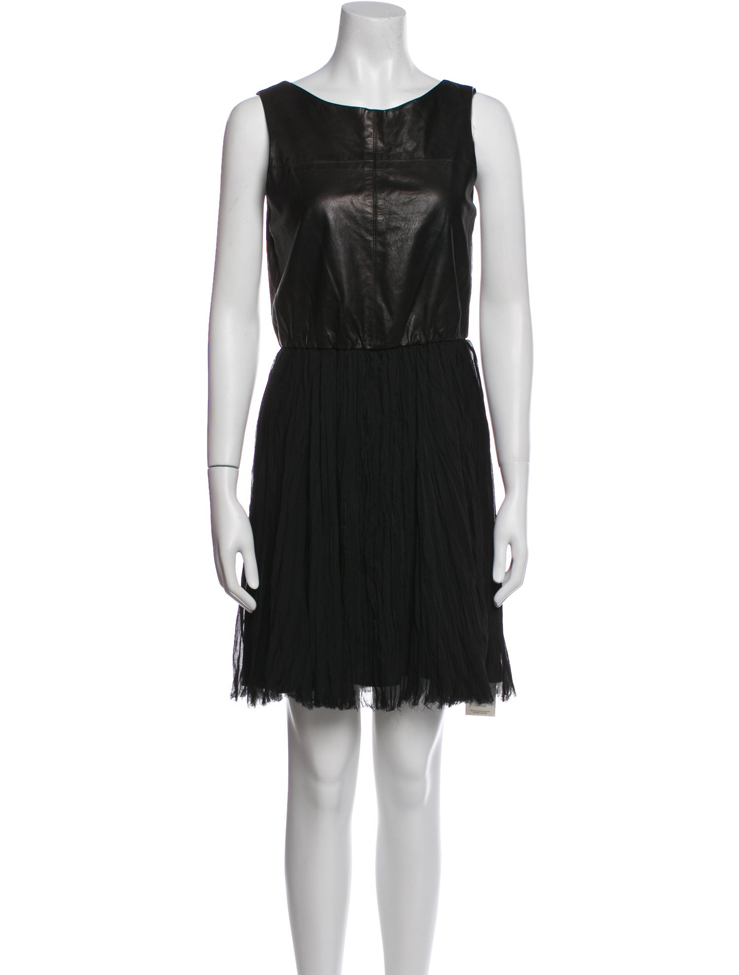Alice + Olivia Lamb Leather Mini Dress