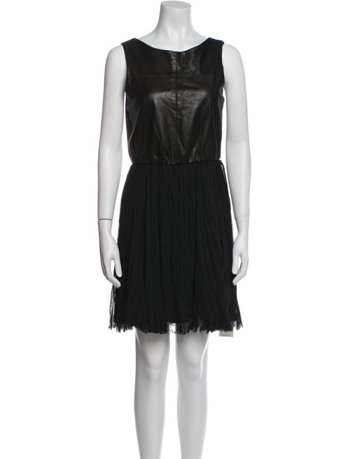 Alice + Olivia Lamb Leather Mini Dress