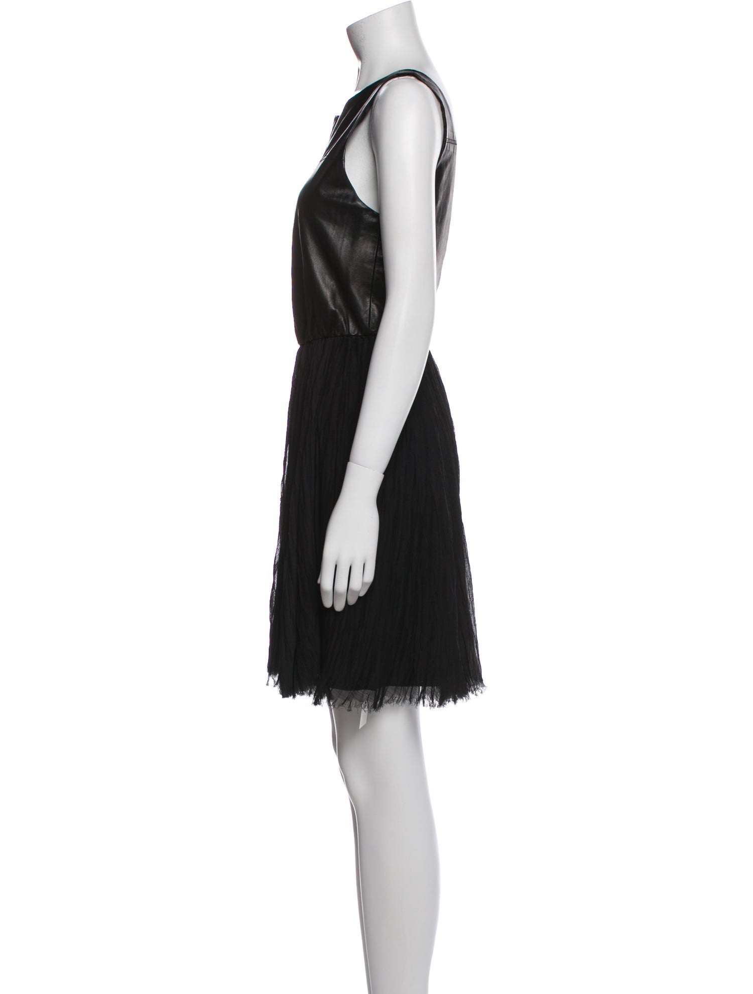 Alice + Olivia Lamb Leather Mini Dress