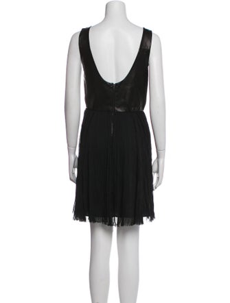 Alice + Olivia Lamb Leather Mini Dress