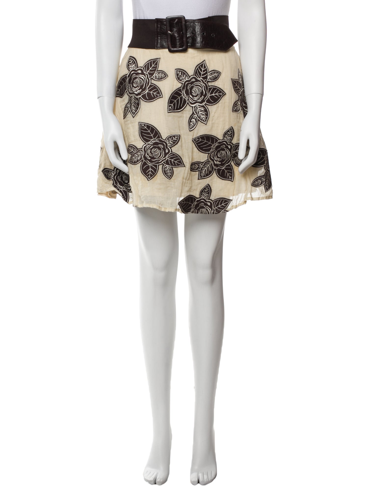 Alice + Olivia Floral Print Mini Skirt