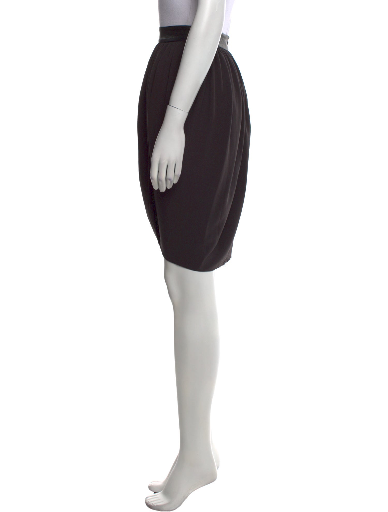 Alice + Olivia Leather Trim Embellishment Knee-Length Skirt