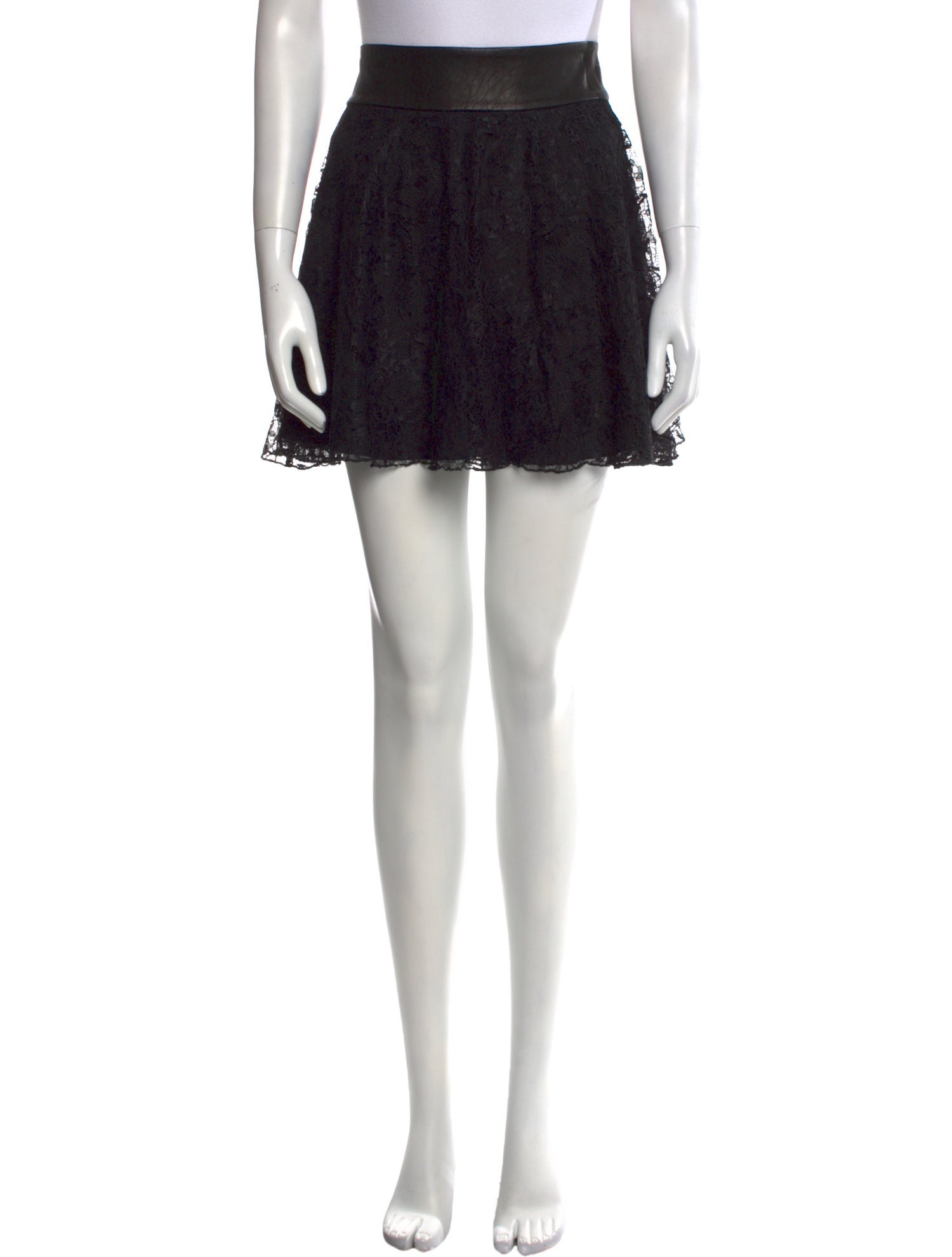 Alice + Olivia Pleated Accents Mini Skirt